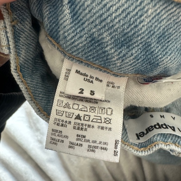 American Apparel light denim high waisted shorts - Picture 4 of 7